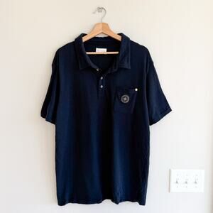 We Norwegians Lindesnes Embroidered Short Sleeve Polo Sweater Shirt Black XXL